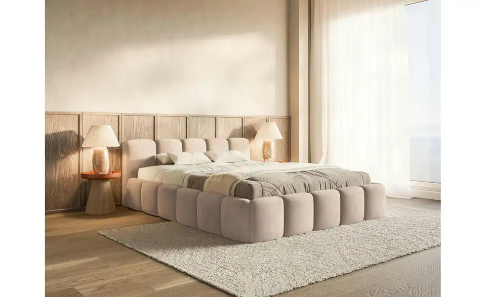 Selsey Polsterbett Cloudy Low mit Bettkasten, in Wohnsituation