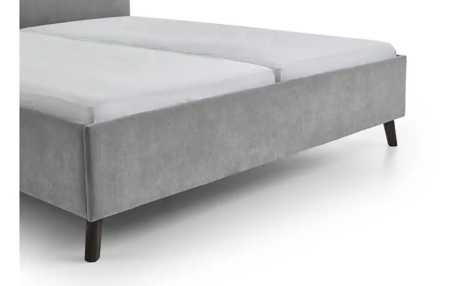 Polsterbett Piano in grau, Detailansicht