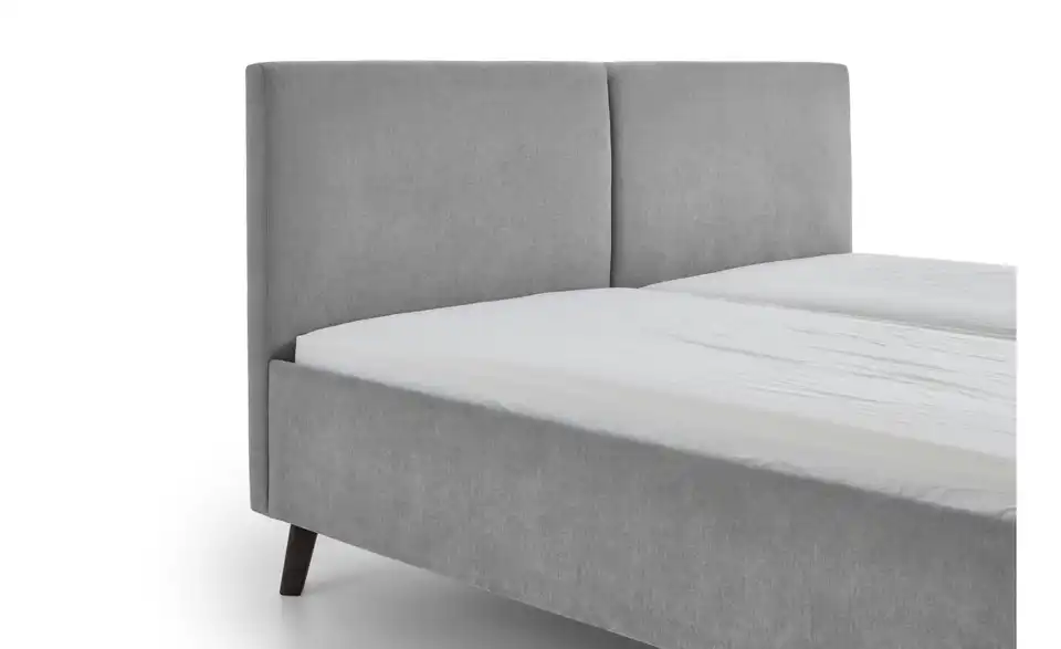 Polsterbett Piano in grau, Detailansicht