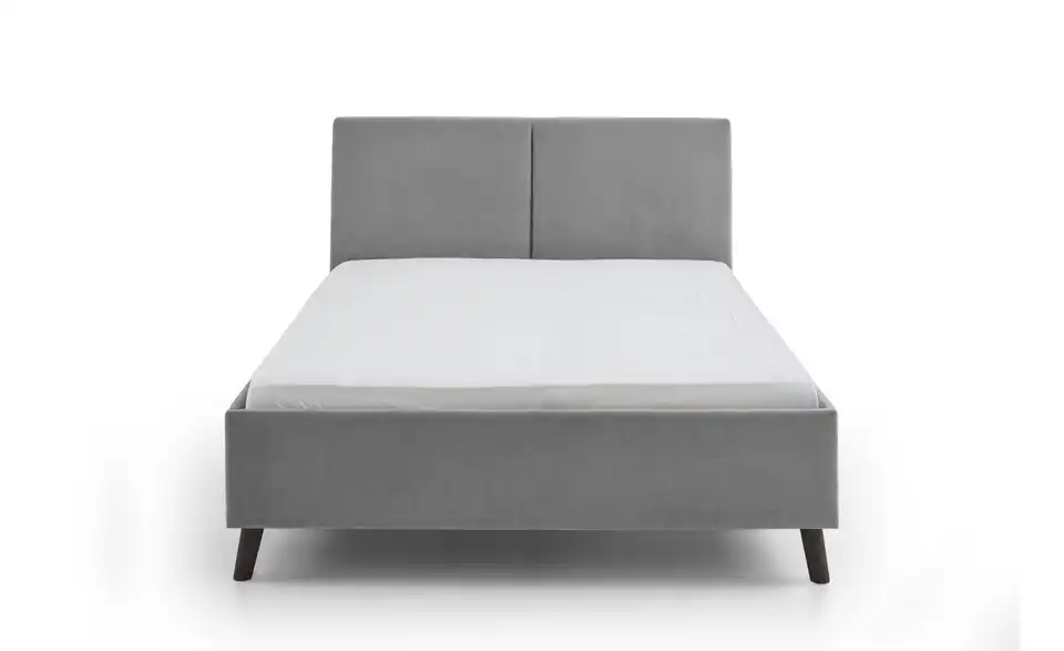 Polsterbett Piano in grau, Frontansicht