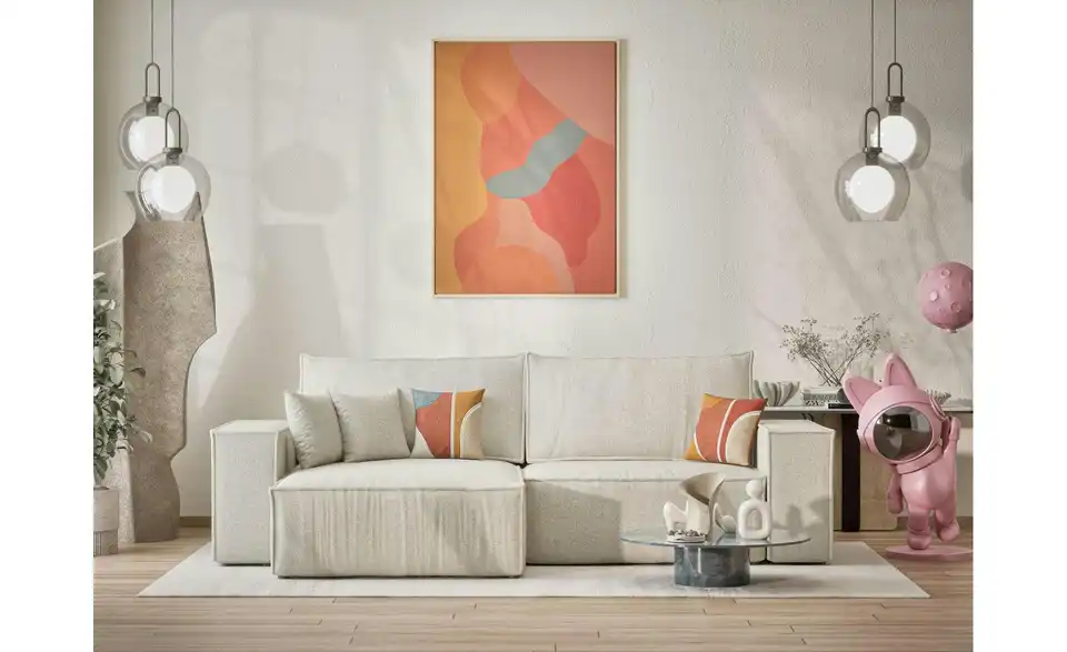 Ecksofa, in Wohnsituation