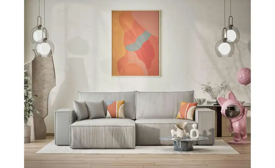 Ecksofa, in Wohnsituation