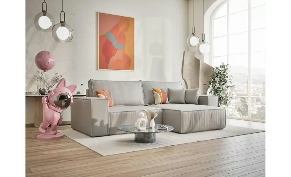 Ecksofa, in Wohnsituation