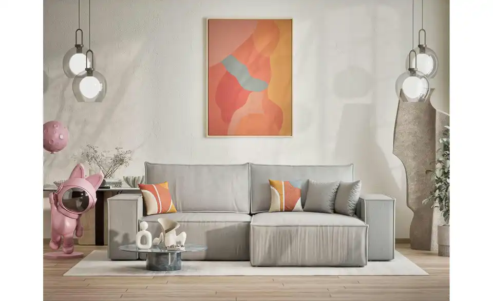 Ecksofa, in Wohnsituation