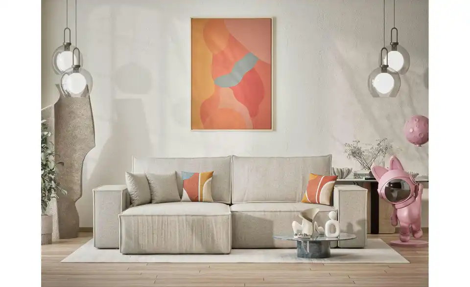 Ecksofa, in Wohnsituation