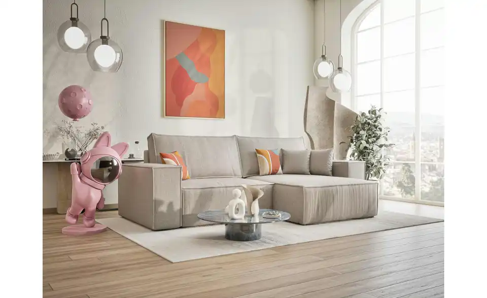 Ecksofa, in Wohnsituation