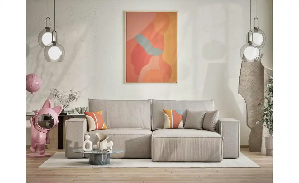 Ecksofa, in Wohnsituation