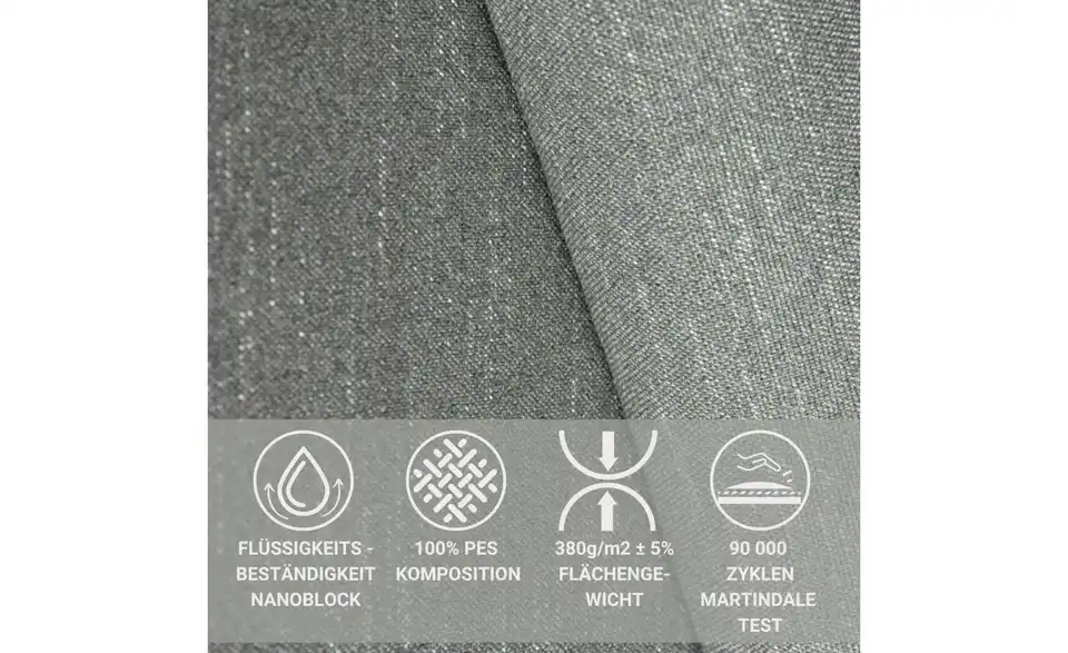 Ecksofa, Bild mit Text