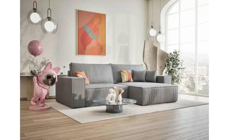 Ecksofa, in Wohnsituation