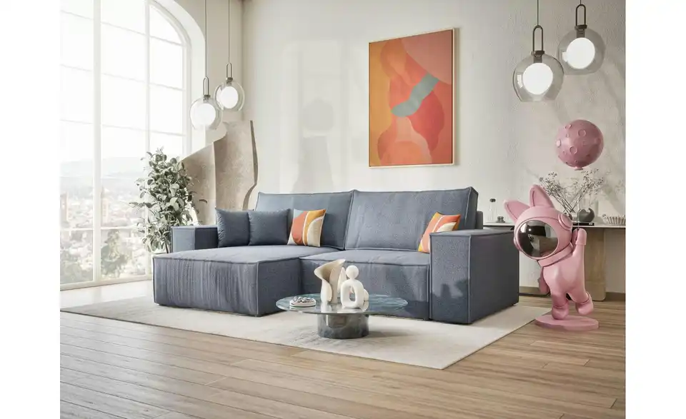 Ecksofa, in Wohnsituation