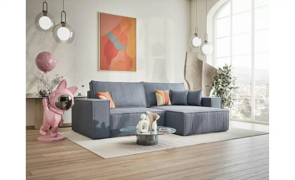 Ecksofa, in Wohnsituation