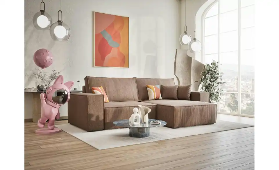 Ecksofa, in Wohnsituation