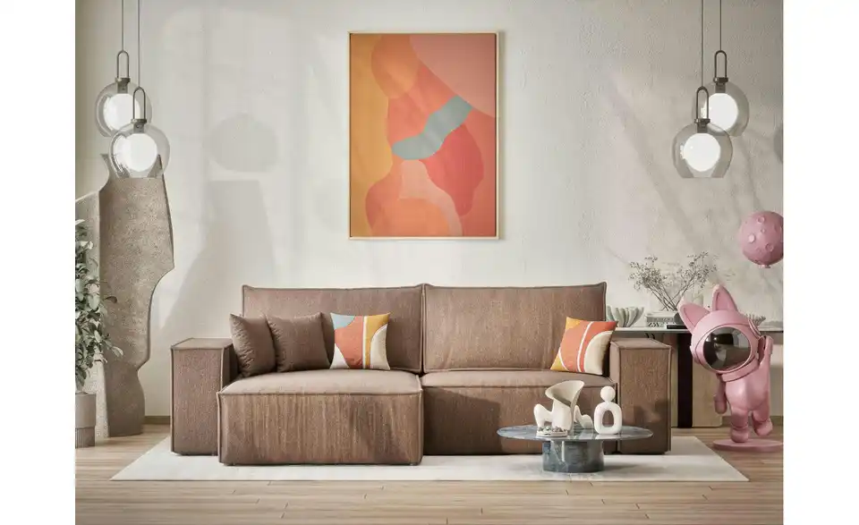 Ecksofa, in Wohnsituation