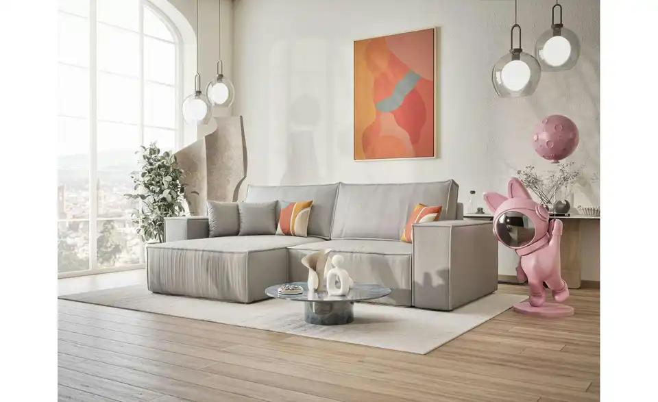 Ecksofa, in Wohnsituation