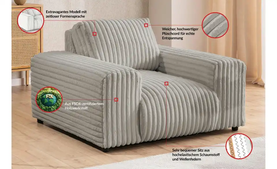 Polstergarnitur 2er-Set, Bild mit Text