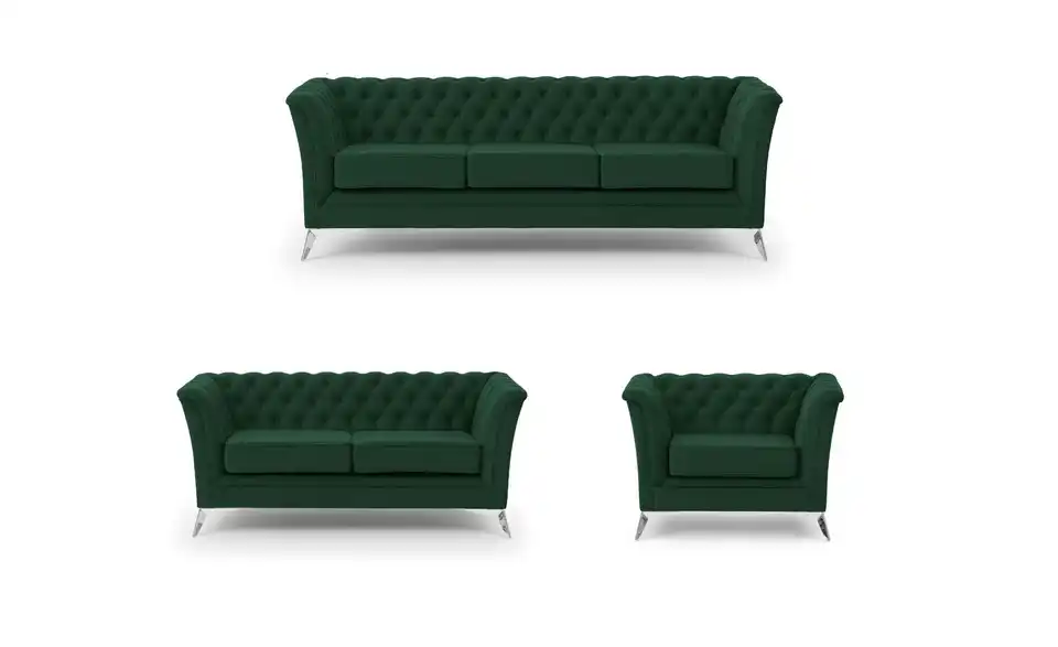 Chesterfield Polstergarnitur 3+2+1, Frontansicht