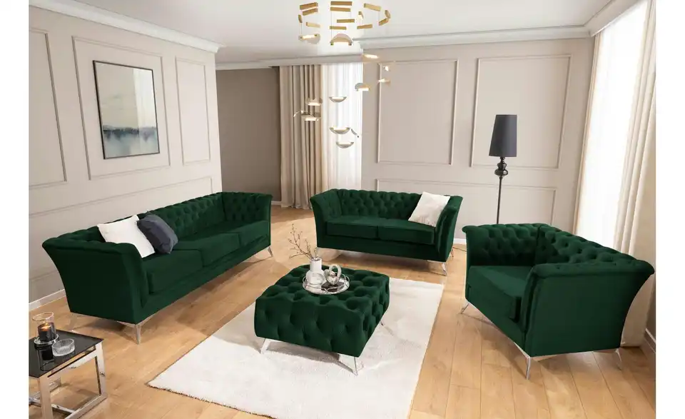 Chesterfield Polstergarnitur 3+2+1, in Wohnsituation