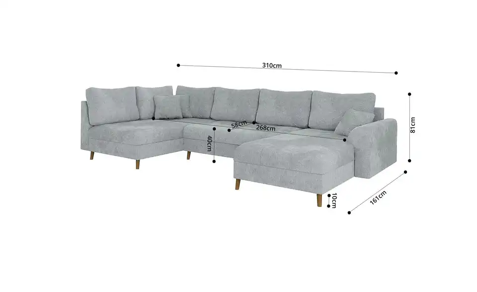 Wohnlandschaft, Bemaßung