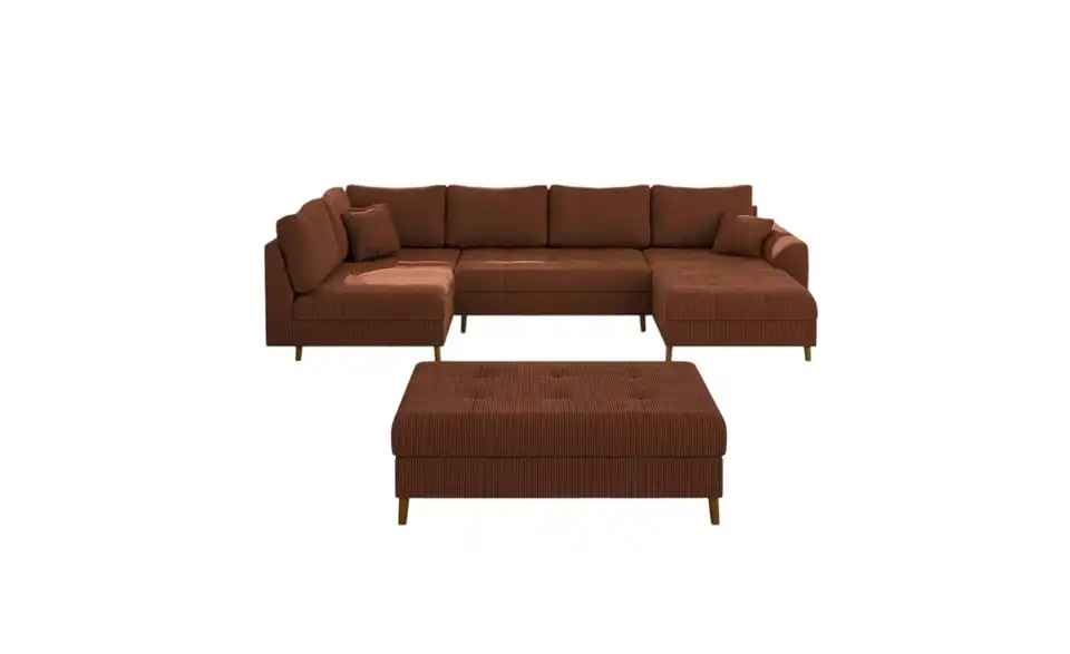 Wohnlandschaft mit Hocker, Frontansicht