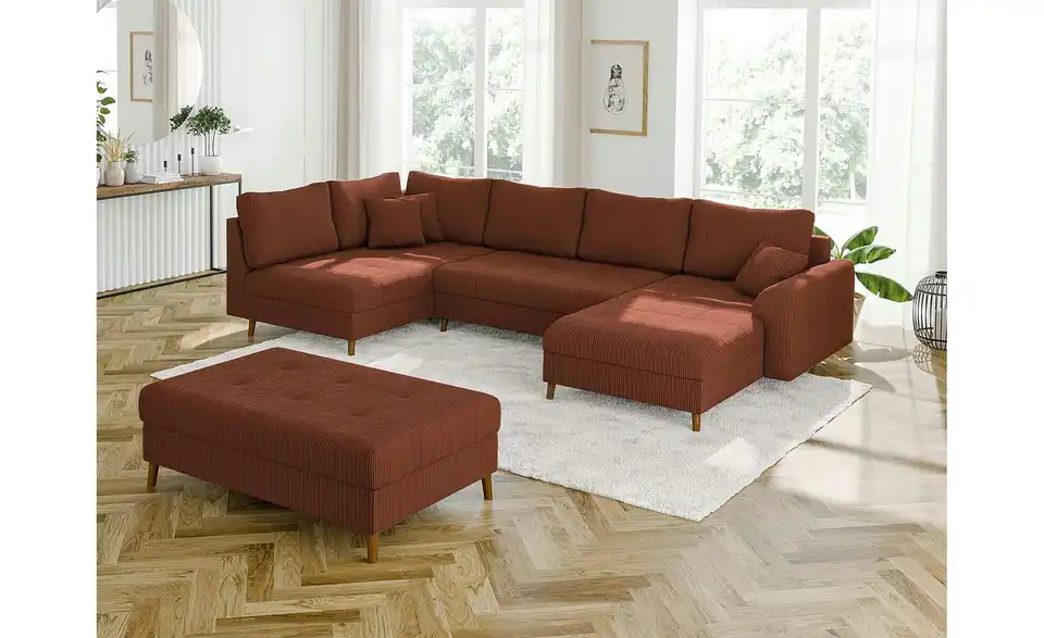 Wohnlandschaft mit Hocker, in Wohnsituation