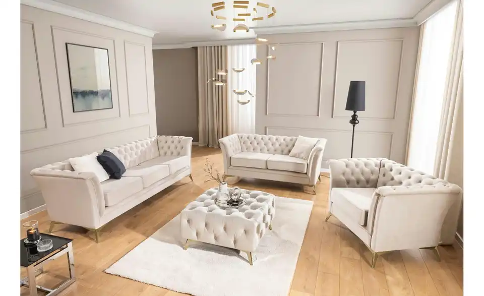 Chesterfield Polstergarnitur 3+2+1, in Wohnsituation