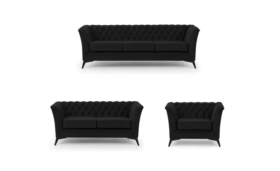 Chesterfield Polstergarnitur 3+2+1, Frontansicht