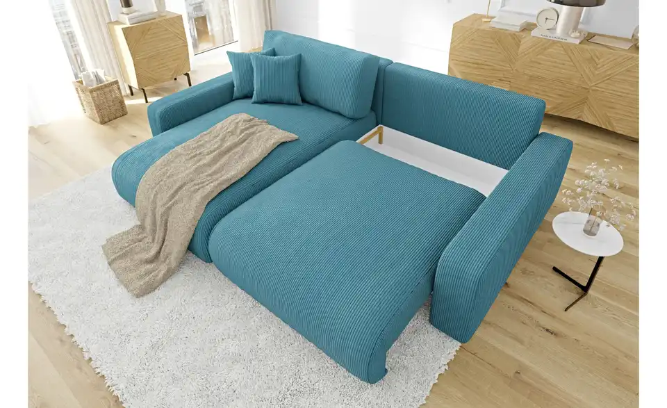 Ecksofa, in Wohnsituation