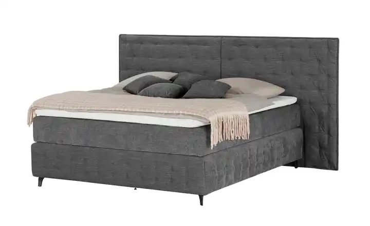 Kings and Queens Boxspringbett Fjell Dunkelgrau 180 cm H2