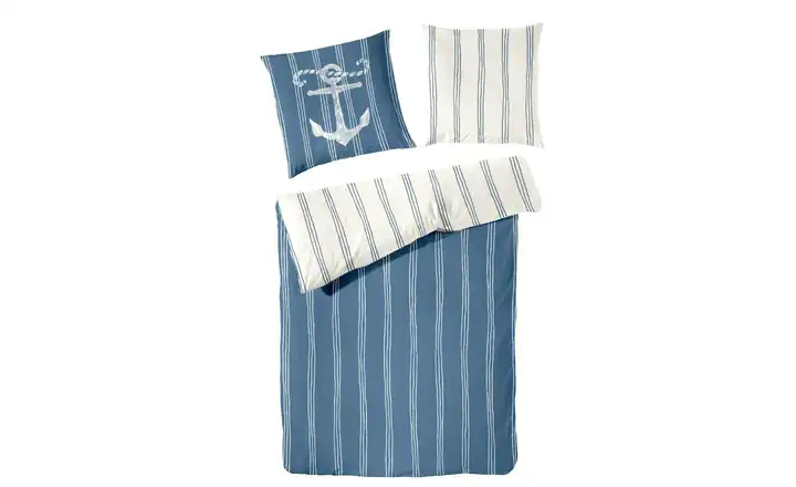 Bettwäsche-Set 200 cm 135 cm Blau
