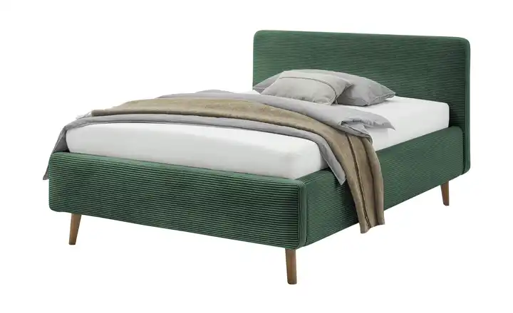 Polsterbett Mattis Dunkelgrün Cordstoff 120 cm ohne Bettkasten