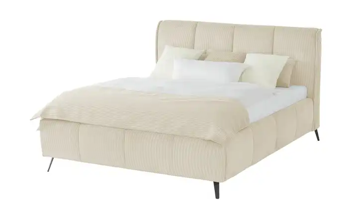 pop Polsterbett mit Bettkasten Pamela 180 cm Natur H2 Basic
