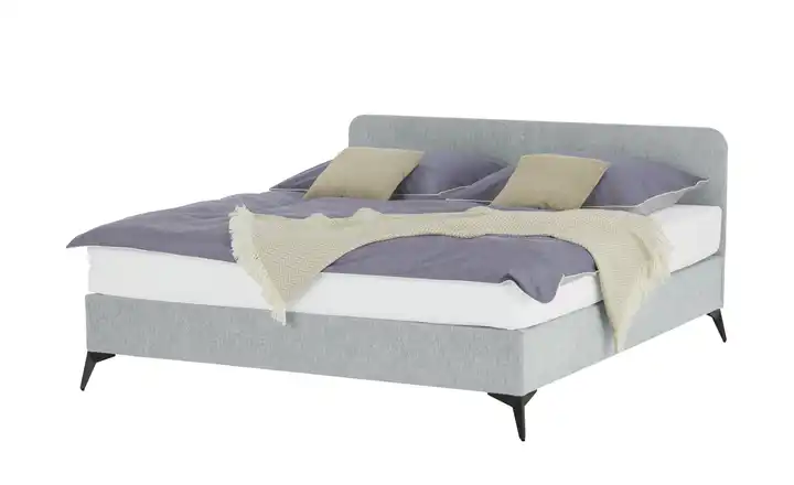 Polsterbett mit Matratze Simply Hellgrau 160 cm H3