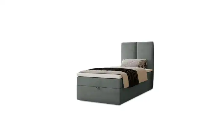 Boxbett mit Stauraum Macclesfield 203 cm 100x200 cm Grau