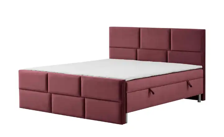 Boxbett mit Bettkasten Adria Mit Fußteil Kirschrot 160 cm