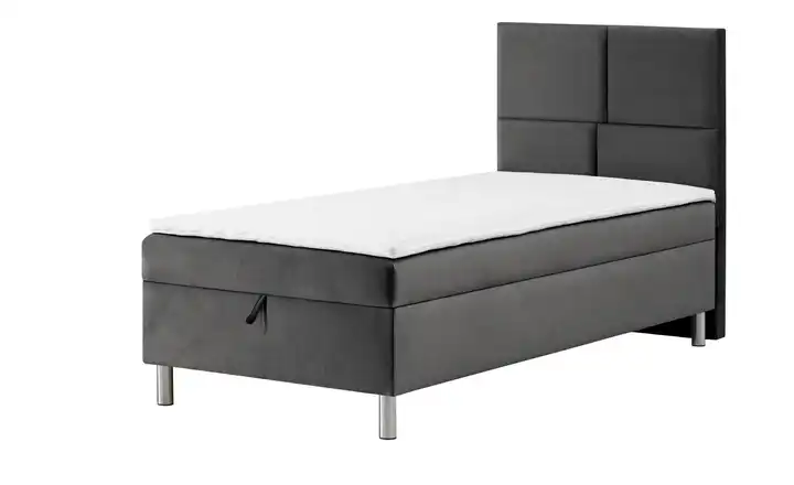 Boxbett mit Bettkasten Adria Ohne Fußteil Anthrazit 100 cm