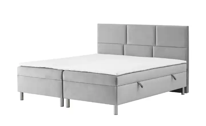 Boxbett mit Bettkasten Adria Ohne Fußteil Silbergrau 160 cm