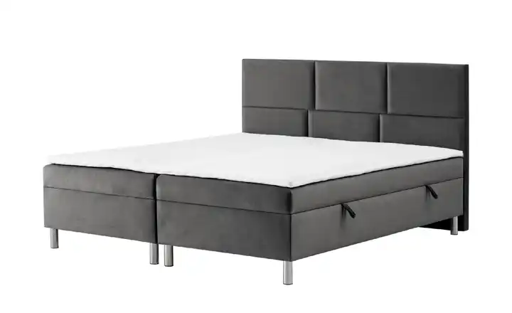 Boxbett mit Bettkasten Adria Ohne Fußteil Anthrazit 140 cm