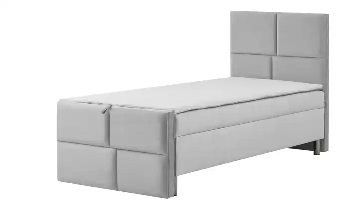 Boxbett mit Bettkasten Adria Mit Fußteil Silbergrau 90 cm