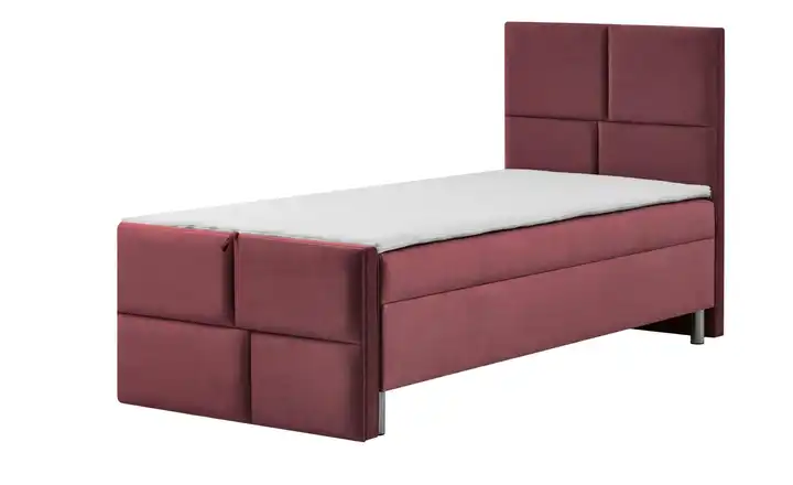 Boxbett mit Bettkasten Adria Mit Fußteil Kirschrot 100 cm
