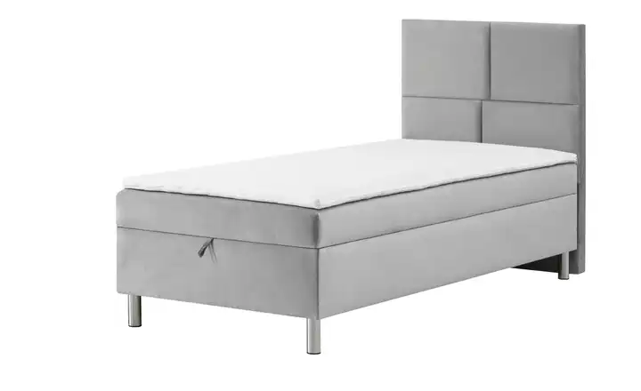 Boxbett mit Bettkasten Adria Ohne Fußteil Silbergrau 100 cm