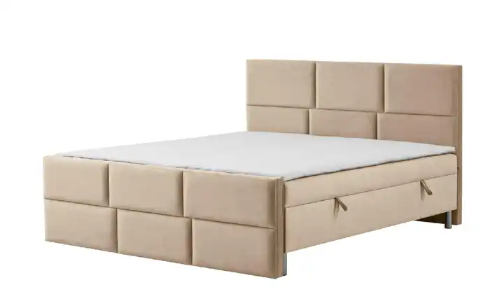Boxbett mit Bettkasten Adria Mit Fußteil Beige 140 cm