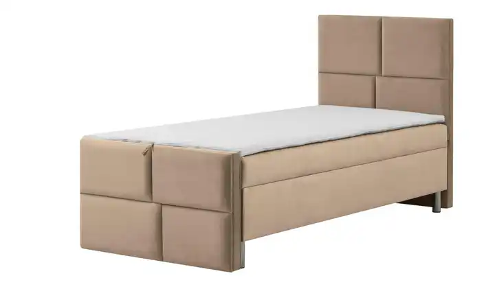 Boxbett mit Bettkasten Adria Mit Fußteil Beige 100 cm