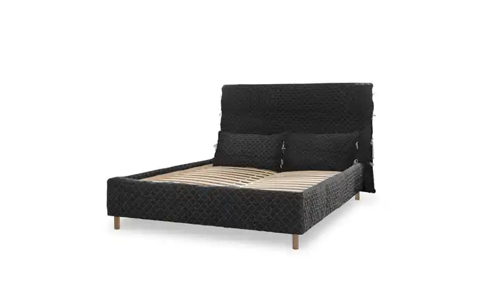 Miuform Polsterbett gemustert Sleepy Luna ohne Bettkasten 160x200 cm Graphit