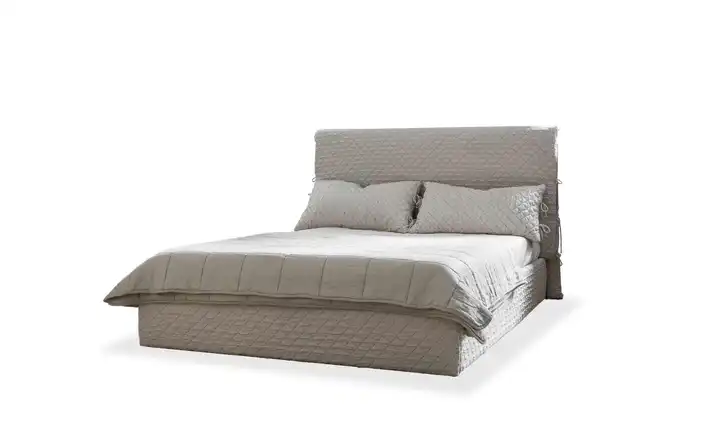 Miuform Polsterbett gemustert Sleepy Luna mit Bettkasten 140x200 cm Beige