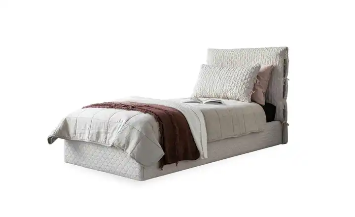 Miuform Polsterbett gemustert Sleepy Luna 105 cm mit Bettkasten 96 cm 90x200 cm Beige
