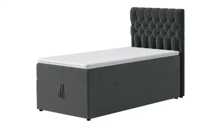 Boxbett mit Bettkasten Belek 100x200 cm Anthrazit