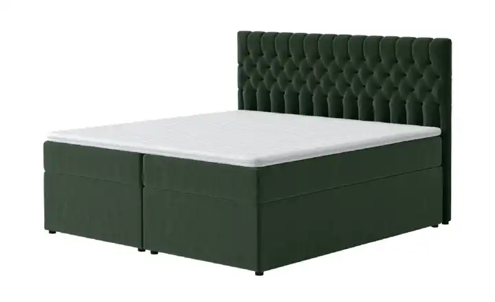 Boxbett mit Bettkasten Belek 120x200 cm Dunkelgrün