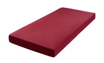 como Boxspring-Stretch-Spannbettlaken Uni Jersey 3700 140x200 cm Bordeauxrot