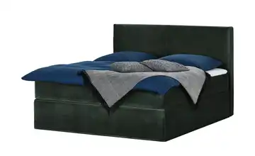 Boxi Boxspringbett 180 x 200 cm Boxi Classic Smaragdgrün 180 cm Samt weich Viscoschaumkern