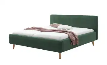 Polsterbett Mattis Dunkelgrün Cordstoff 180 cm ohne Bettkasten